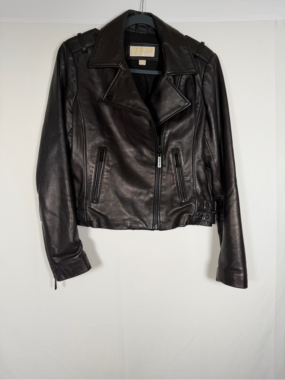 MICHAEL Michael Kors Leather Moto Jacket